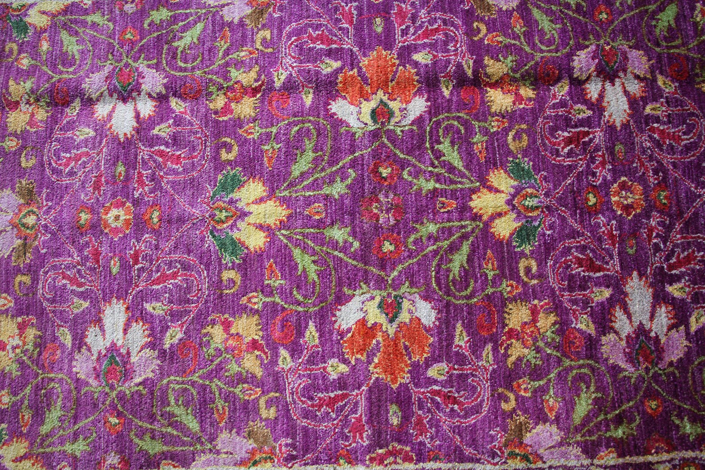 Luxury Purple Vintage Floral Rug – Persian Style Handwoven Area Rug