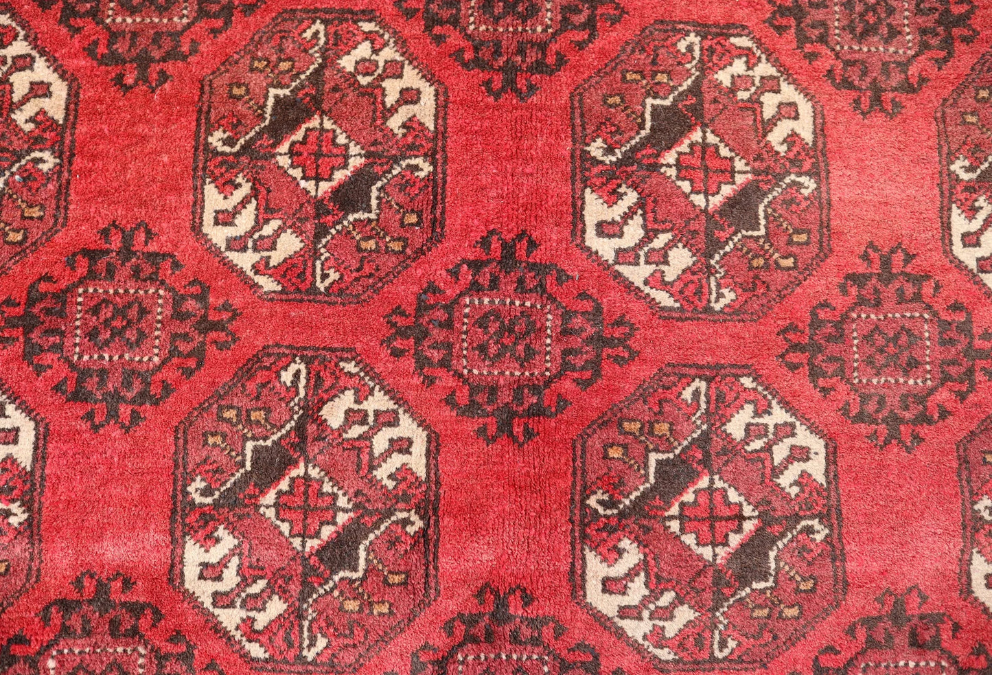 Handmade Afghan Bokhara Rug – Traditional Red Oriental Wool Carpet